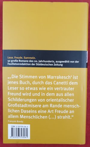 gebrauchtes Buch – Elias Canetti – Süddeutsche Zeitung Bibliothek / Die Stimmen von Marrakesch