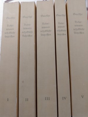 Goethes naturwissenschaftliche Schriften Mit Einleitungen und Erläuterungen im Text herausgegeben von Rudolf Steiner - Fünf Bände (kompl. -Band 1. Bildung […]