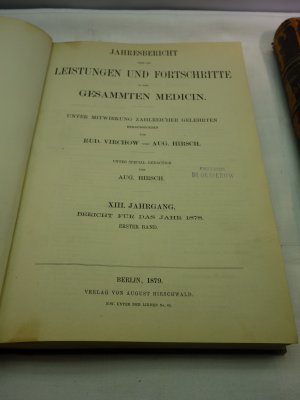 Jahresbericht über die Leistungen und Fortschritte in der gesammten Medicin 1878