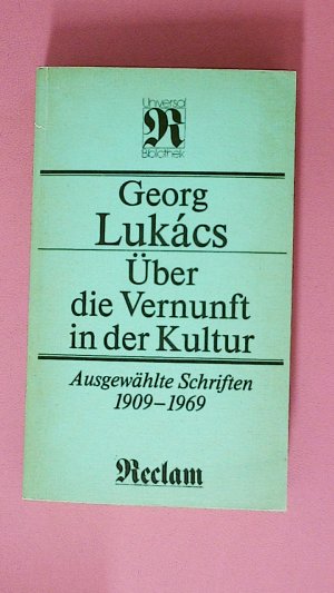 ÜBER DIE VERNUNFT IN DER KULTUR. 1120.