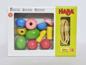 gebrauchtes Spiel – Fädelspiel Bambini Perlen Set  Haba 1970  Ab 3 Jahren