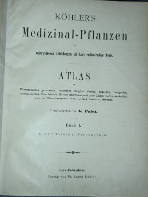 Köhler's Medizinal-Pflanzen in naturgetreuen Abbildungen mit kurz erläuterndem Text Bd.1-3