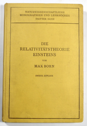 antiquarisches Buch – Max Born / albert einstein – DIE RELATIVITÄTSTHEORIE EINSTEINS und ihre physikalischen Grundlagen