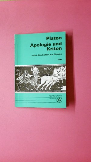 gebrauchtes Buch – Plato – APOLOGIE UND KRITON.