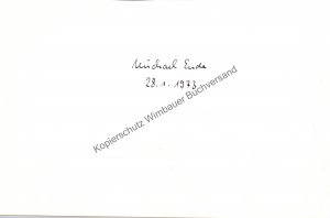 Original Autogramm Michael Ende (1929-1995) /// Autograph signiert signed signee