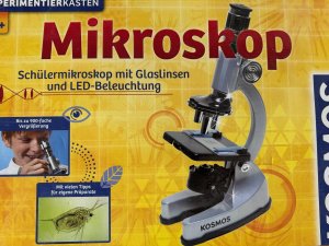 Mikroskop - Experimentierkasten . Schülermikroskop