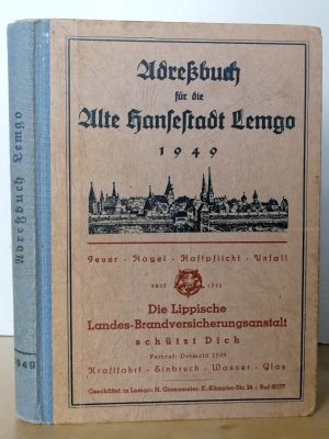 Lemgo, Adreßbuch für die alte Hansestadt Lemgo 1949 mit eingebundenem Stadtplan Einwohnerbuch