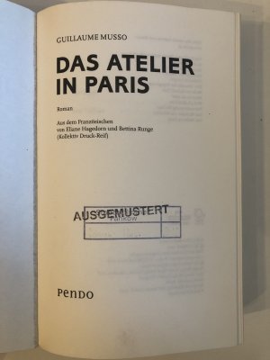 gebrauchtes Buch – Guillaume Musso – Das Atelier in Paris – Roman