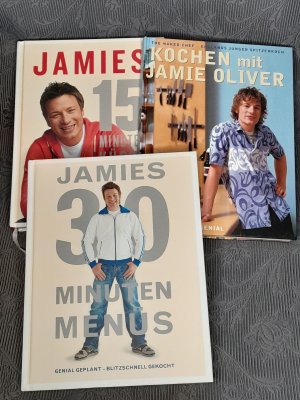 gebrauchtes Buch – Jamie Oliver – Jamies 15-Minuten-Küche / Kochen mit Jamie Oliver / Jamies 30-Minuten-Menüs