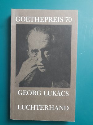 antiquarisches Buch – Georg Lucacs – Goethepreis '70