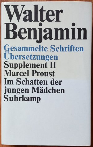 Gesammelte Schriften. Übersetzungen. Supplement II. Marcel Proust. Im Schatten der jungen Mädchen.