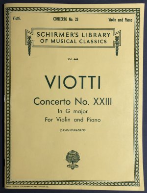 Concerto No. 23 in G Major for Violin and Piano