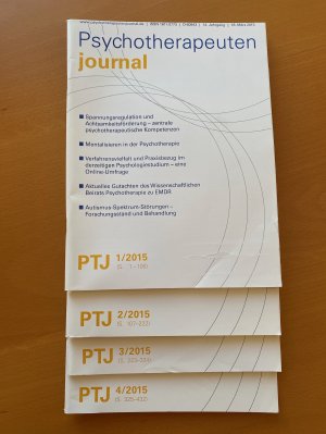 Bildtext: Psychotherapeutenjournal Jahrgang 2015 von Psychotherapeutenjournal