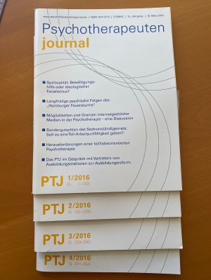 Bildtext: Psychotherapeutenjournal Jahrgang 2016 von Psychotherapeutenjournal