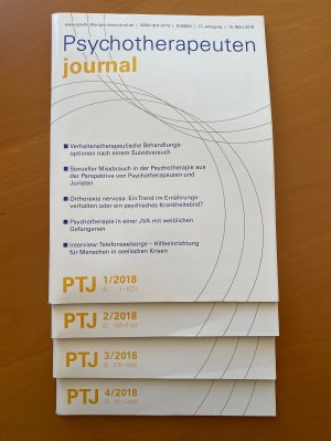 Bildtext: Psychotherapeutenjournal Jahrgang 2018 von Psychotherapeutenjournal