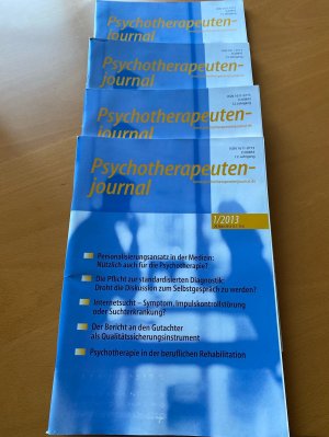 Bildtext: PTJ Jahrgang 2013 von Psychotherapeutenjournal