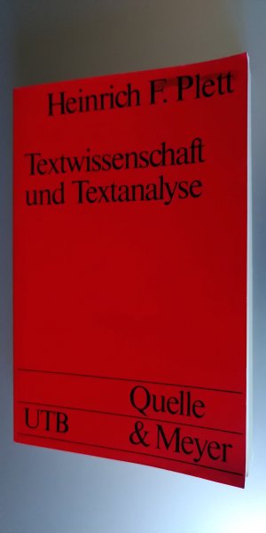Textwissenschaft und Textanalyse