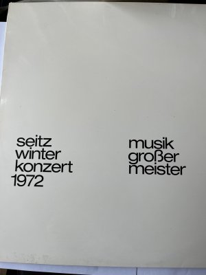 gebrauchter Tonträger – Verschiedene – Seitz Konzerte 1970, 1972, 1974 und 1975