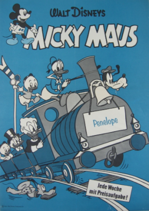 Micky Maus Ankündigungsplakat für Heft 24, 1962.