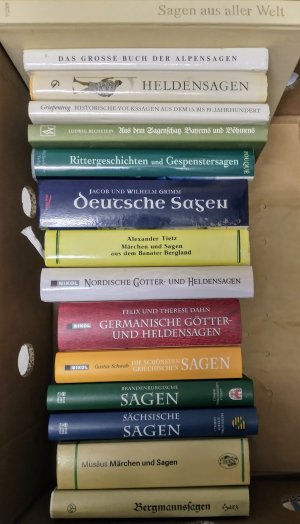 15x Volkssagen - deutsche sächsische brandenburgische griechische Sagen Heldensagen.. - Bücherpaket Bücher-Paket Sammlung Konvolut