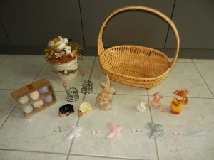 gebrauchtes Spiel – Osterdeko - Hasen, Gesteck, Korb, Eierbecher, Hängedeko Frühling