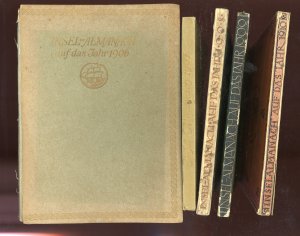 Insel Almanache auf die Jahre 1906 - 1910, 1911 - 1919 , 1921 - 1930, 1931 - 1941, 1952 - 1960, 1961 - 1968, 1971, 1975, 1978 und 1979