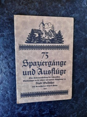 75 Spaziergänge und Ausflüge. Eine Zusammenfassung der lohnendsten Wanderungen in die nährere und weitere Umgebung der Stadt Waldshut.