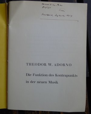 Die Funktion des Kontrapunkts in der neuen Musik