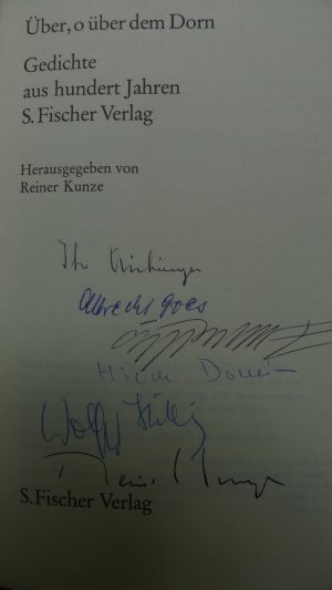 Über, o über dem Dorn,, Gedichte aus 100 Jahren S. Fischer Verlag