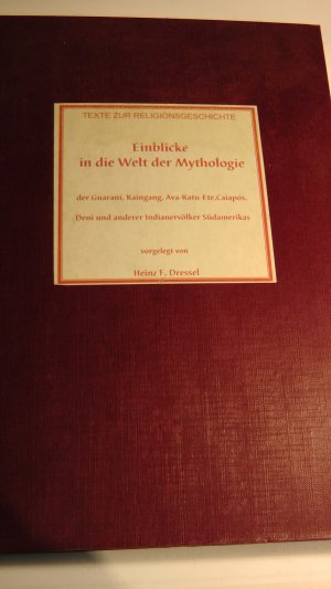 Texte zur Religionsgeschichte. Einblicke in die Welt der Mythologie der Guaranie, kaingang, Ava-Katu-ete,Caiapos Deni und anderer Indianervölker Südamerikas