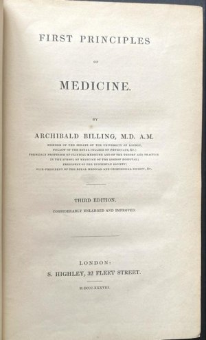 First Principles of Medicine.