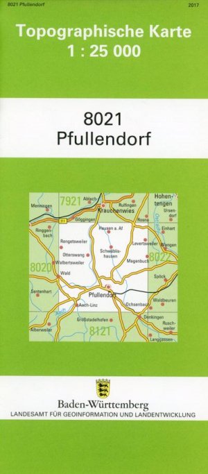 Topographische Karte Baden-Württemberg Pfullendorf
