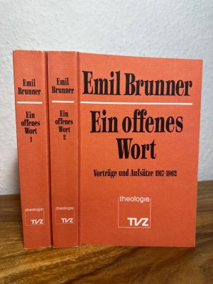 Ein offenes Wort. Vorträge und Aufsätze 1917-1962. 2 Bände. Eingeführt und ausgewählt von Rudolf Wehrli. Herausgegeben von der Emil Brunner-Stiftung.