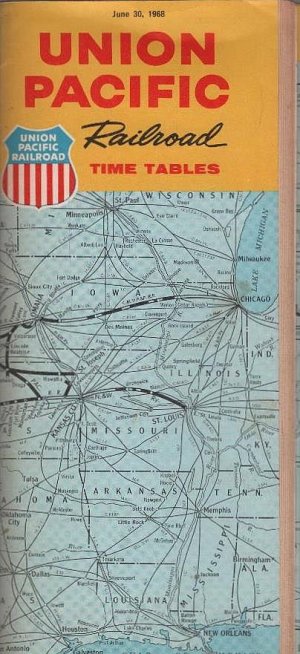 antiquarisches Buch – Union Pacific Railroad – Union Pacific Railroad Time Tables - June 30 1968