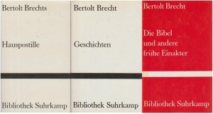 antiquarisches Buch – Bertold Brecht – 3 Bücher. Geschichten / Hauspostille / Die Bibel und andere frühe Einakter. / Bibliothek Suhrkamp