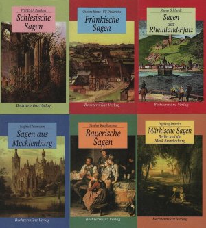 6 Sagensammlungen ; Bücherpaket: 1., Schlesische Sagen ; 2., Sagen aus Rheinland-Pfalz ; 3., Märkische Sagen. Berlin und die Mark Brandenburg ; 4., Fränkische […]