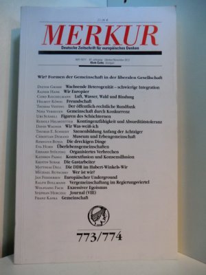 gebrauchtes Buch – Christian Demand – Deutsche Zeitschrift für europäisches Denken. Sonderheft Nr 773/774. Heft 10/11. 67. Jahrgang Oktober/ November 2013. Titel: Wir? Formen der Gemeinschaft in der liberalen Gesellschaft