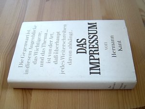 gebrauchtes Buch – Hermann Kant – Das Impressum. Roman. (WIDMUNGSEXEMPLAR / SIGNIERT).