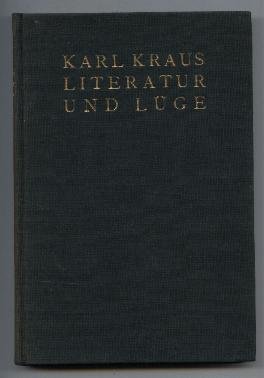 antiquarisches Buch – Karl Kraus – Literatur und Lüge.