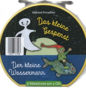 gebrauchtes Hörbuch – Otfried Preußler – Das kleine Gespenst. Der Wassermann. 2 Hörbücher auf 4 CDs im Hörbuch-Koffer.