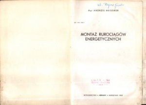 antiquarisches Buch – Meissner, Mgr Andrzej – Montaz rurociagów energetycznych.