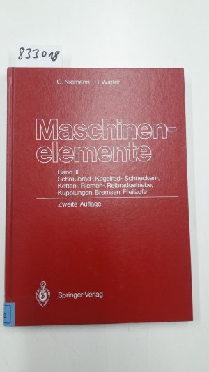 Maschinenelemente Band 3 Schraubrad Kegelrad Niemann Gustav Buch Gebraucht Kaufen A02rtlq201zzu