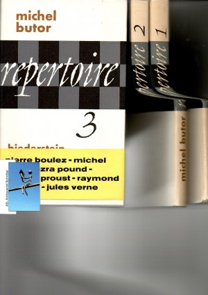 Repertoire. 1 - 3. [komplett]. Bd1: Essays. Bd2: Probleme des Romans. Bd3: Aufsätze zur Modernen Literatur und Musik. Aus dem Französischen von Helmut […]