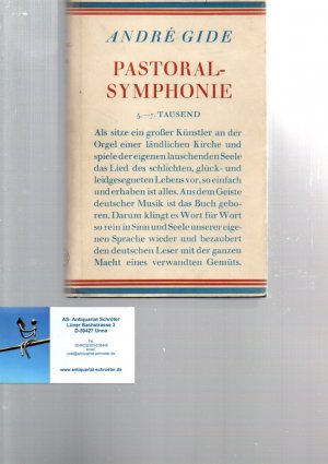 gebrauchtes Buch – Gide, Andre  – Pastoralsymphonie. A.d. franz. v. Bernard Guillemin.