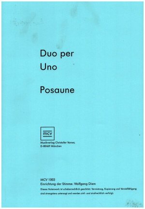 Duo per Uno (+CD) für Posaune