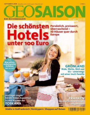 gebrauchtes Buch – GEO Saison 9/2008 - Die schönsten Hotels unter 100 Euro