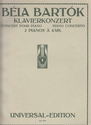 Konzert für Klavier und Orchester. Für 2 Klaviere zu 4 Händen übertragen von Komponisten Universal-Edition 8779