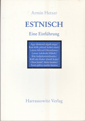 gebrauchtes Buch – Armin Hetzer – Estnisch