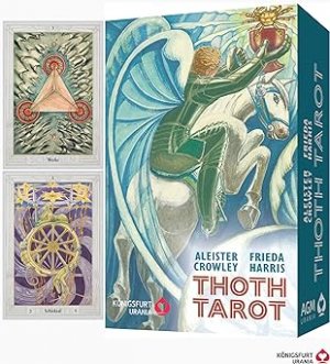 gebrauchtes Spiel – Crowley, Aleister und Frieda Harris – Thoth Tarot Deluxe: Tarotkarten im Format 95 x 140 mm.