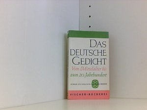 antiquarisches Buch – Hederer Edgar – Das deutsche Gedicht - Vom Mittelalter bis zum 20. Jahrhundert